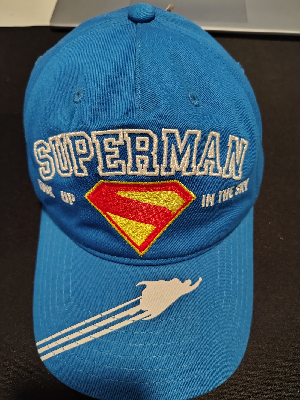 DC Blue Superman Logo Men's Baseball Cap with Red & Yellow Shield